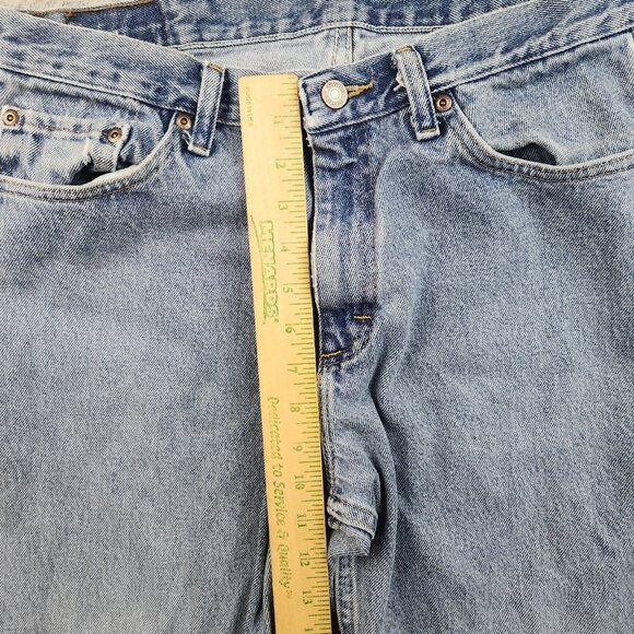 Wrangler Jeans Straight Leg Workwear Denim Pants Mens 34x30 Blue Relaxed Fit - Picture 6 of 9